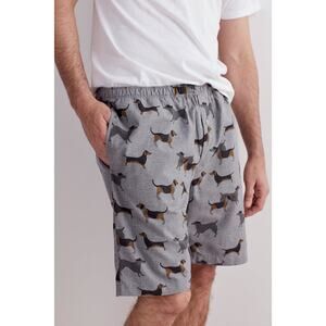 The Company Store all over dachshund dog print men’s pajama bottom shorts sz XXL